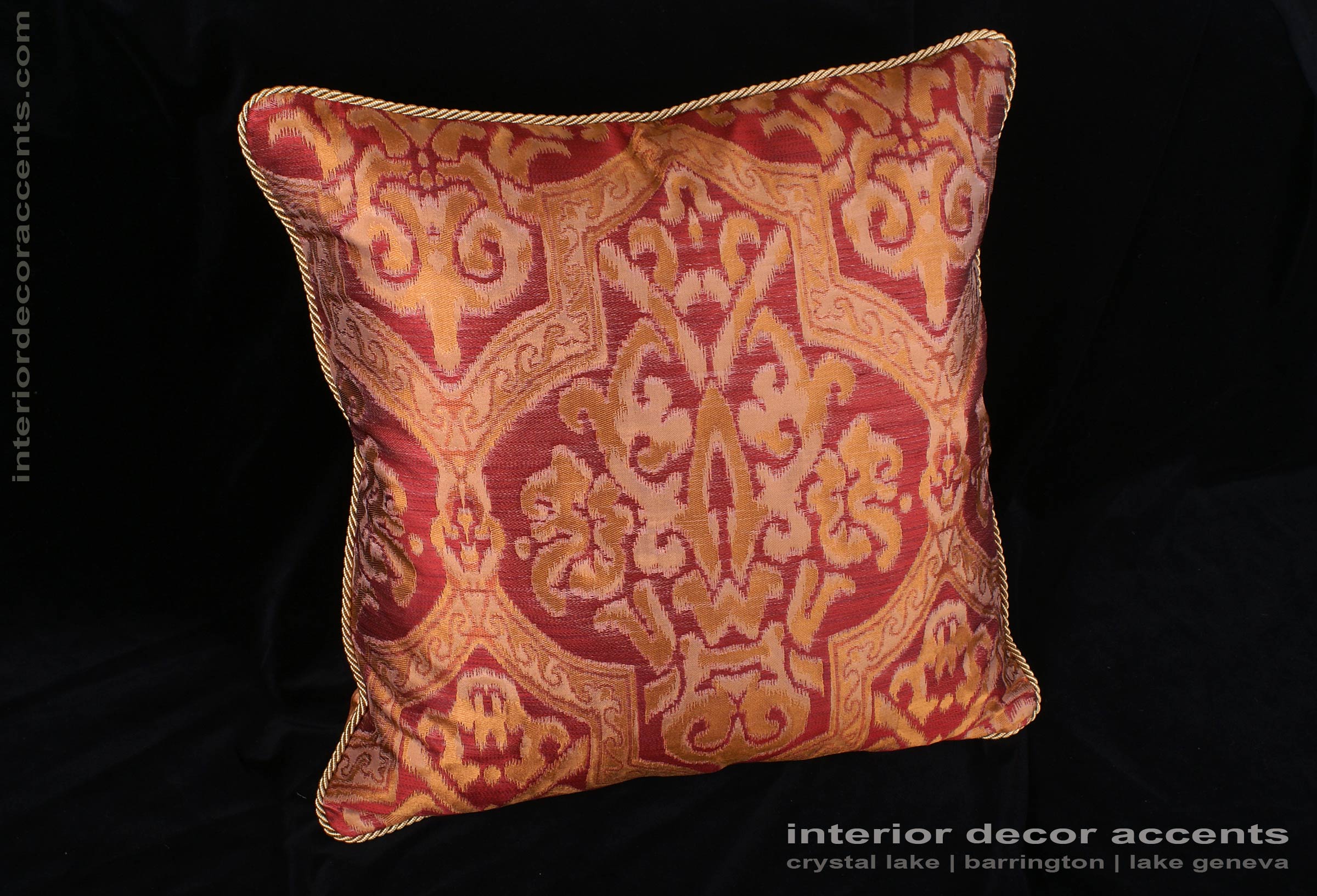 Lee Jofa Silk Damask Kravet Velvet Large Single Decorative Pillow pertaining to The Brilliant  decorative pillows damask intended for Property