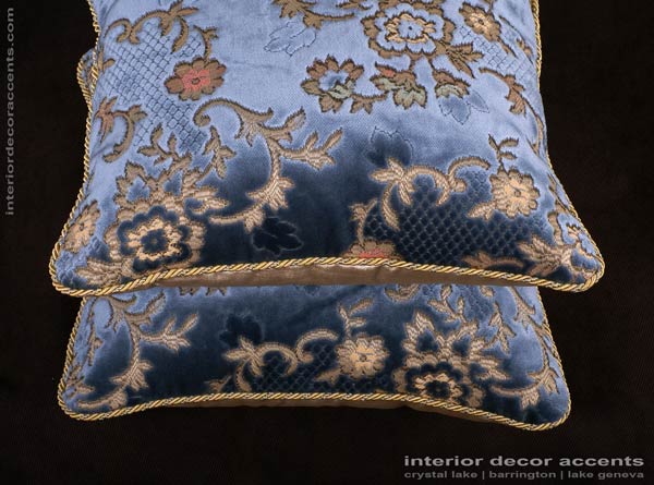 Scalamandre silk cut velvet decorative throw pillows for traditional and luxurious interior design and timeless home decor accents