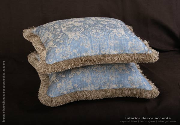 Lee Jofa Ossford Weave decorative designer pillows with Belgian velvet backing for elegant home decor accents