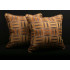 Modern Designer Woven Fabric with Clarence House Velvet Decorative  Pillows