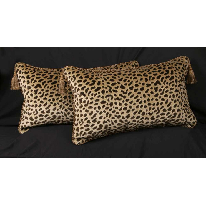 velvet leopard pillow