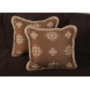 Kravet Couture Embroidery and Lee Jofa Antique Velvet Accent Pillows