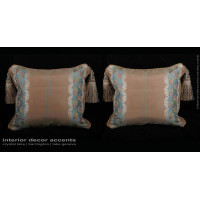 Scalamandre Silk Lampas - Lee Jofa Velvet Elegant Pillows