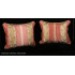 Pure Silk Lisere with Lee Jofa Velvet Two Elegant Pillows in Rose